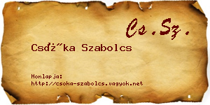 Csóka Szabolcs névjegykártya
