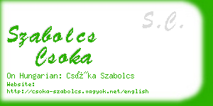 szabolcs csoka business card